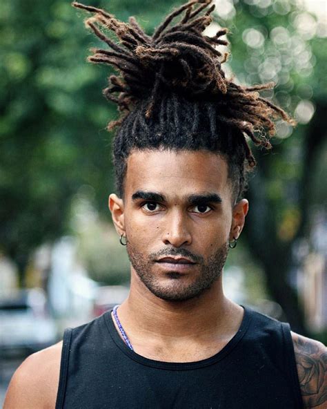 short dread styles for men|black guy with short dreads.